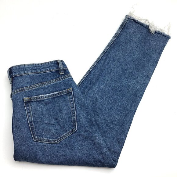 Denim & Co. Women's Jeans Straight Leg Button Fly Cotton Denim Size 8 length 26" - Picture 10 of 10